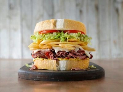 Fries Burger or Sandwich – Built-in Crunch